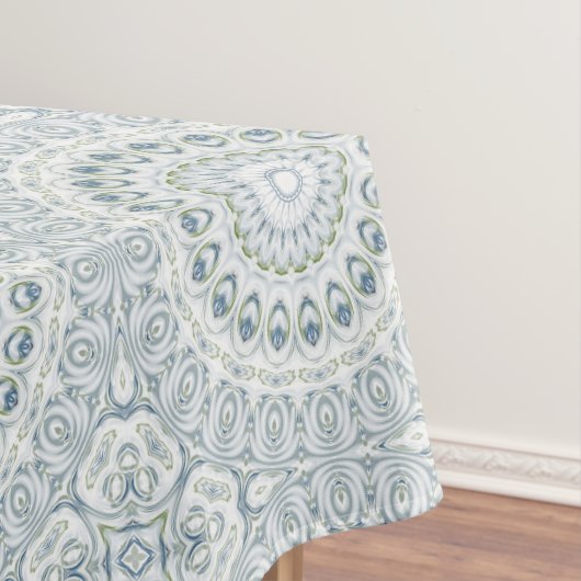 Nappe Conception de motif mandala bleu et vert serein (In Situ)
