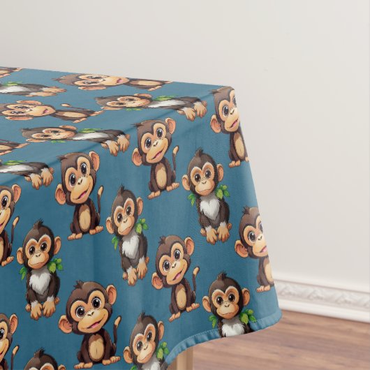 Nappe Conception de motif singe bleu (In Situ)