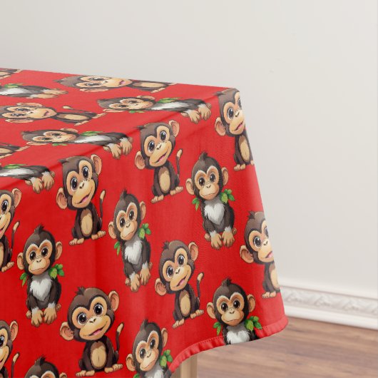 Nappe Conception de motif singe rouge (In Situ)