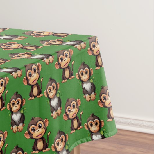 Nappe Conception de motif singe vert  (In Situ)