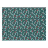 Nappe Conception de Noël Turquoise Red Holly et Berries (Devant (Horizontal))