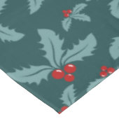 Nappe Conception de Noël Turquoise Red Holly et Berries (Angle)