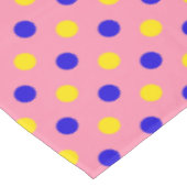 Nappe Conception de points polka rose bleu jaune (Angle)