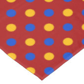 Nappe Conception de points polka rouges bleus jaunes (Angle)