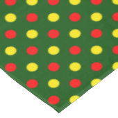 Nappe Conception de pois verts rouges jaunes (Angle)
