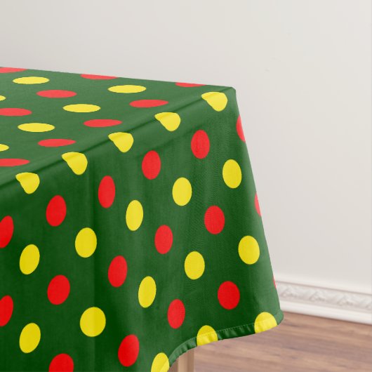 Nappe Conception de pois verts rouges jaunes (In Situ)