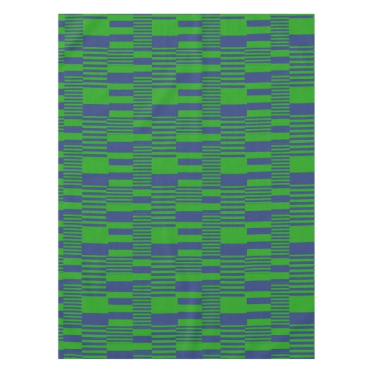 Nappe Conception de rayures patchwork bleu vert  (Devant)