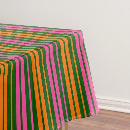 Nappe Conception de rayures verticales vert orange rose (In Situ)