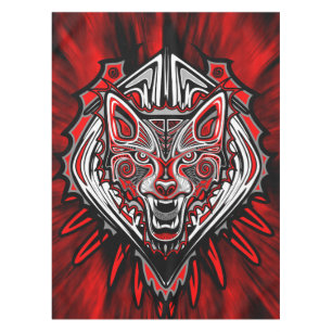 Nappe Conception de totem tribal Haida de loup