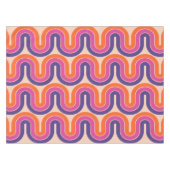 Nappe Conception de vague géométrique rétro colorée (Devant (Horizontal))