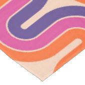 Nappe Conception de vague géométrique rétro colorée (Angle)