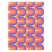 Nappe Conception de vague géométrique rétro colorée (Devant)