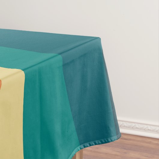 Nappe Conception d'ondes de style rétro multicolore (In Situ)