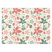 Nappe Conception florale lumineuse avec feuilles vertes  (Devant (Horizontal))