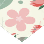 Nappe Conception florale lumineuse avec feuilles vertes  (Angle)