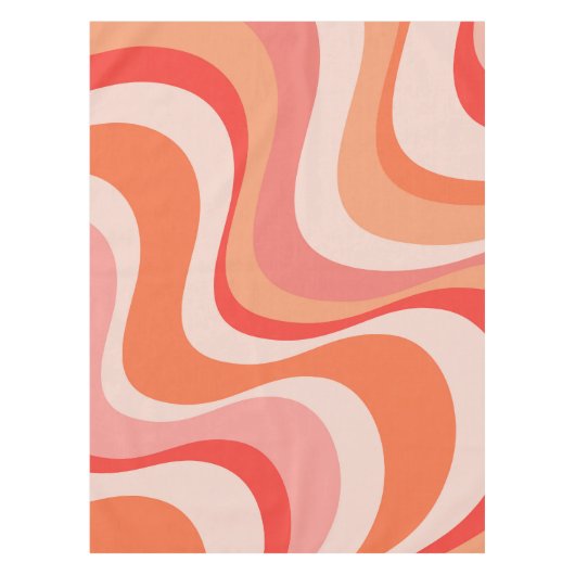 Nappe Conception moderne et colorée des vagues rétro (Devant)