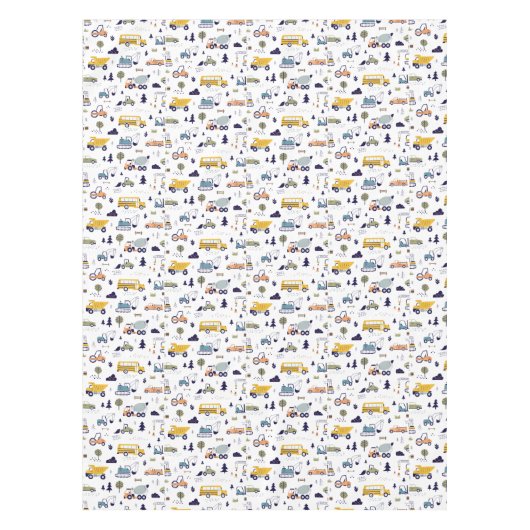 Nappe Construction Camion Anniversaire Décor (Devant)