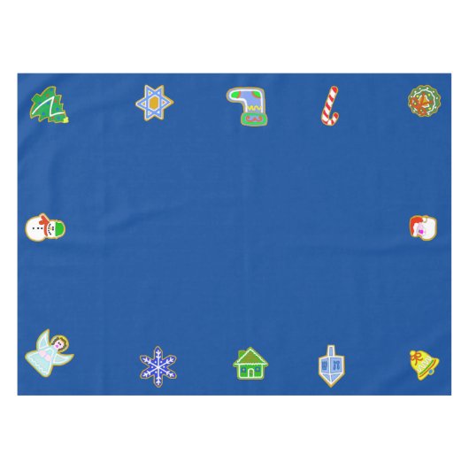 Nappe Cookies de Noël Chrismukkah Tablecloth (Devant (Horizontal))