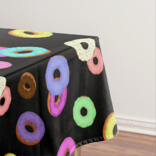 Nappe Cool amusant beignets colorés motif noir