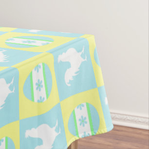 Nappe Cool Pâques Checkerboard Motifs Coq oeufs