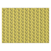 Nappe Cool Sardé Joyeux visage souriant motif jaune (Devant (Horizontal))