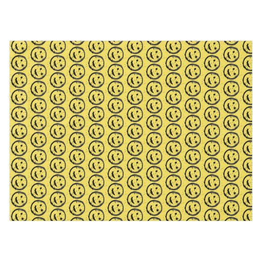 Nappe Cool Sardé Joyeux visage souriant motif jaune (Devant (Horizontal))
