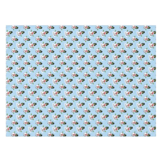 Nappe Cool Snowman Noël motif bleu hiver (Devant (Horizontal))