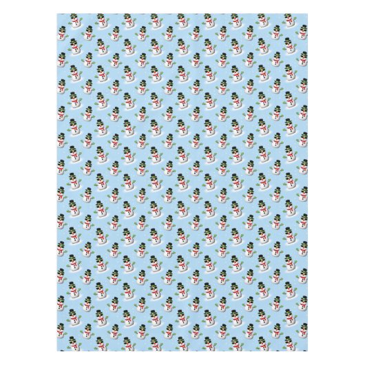 Nappe Cool Snowman Noël motif bleu hiver (Devant)