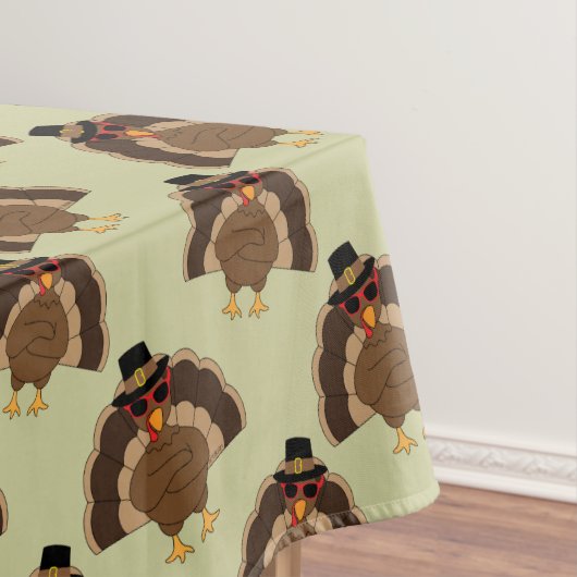 Nappe Cool Turquie Thanksgiving fun brun vert motif (In Situ)