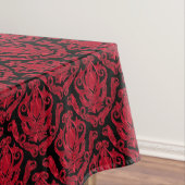 Nappe Copie rouge et noire élégante de damassé (In Situ)