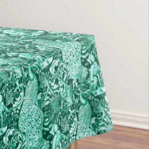 Nappe Copie, turquoise et Aqua de paon de Nouveau d'art