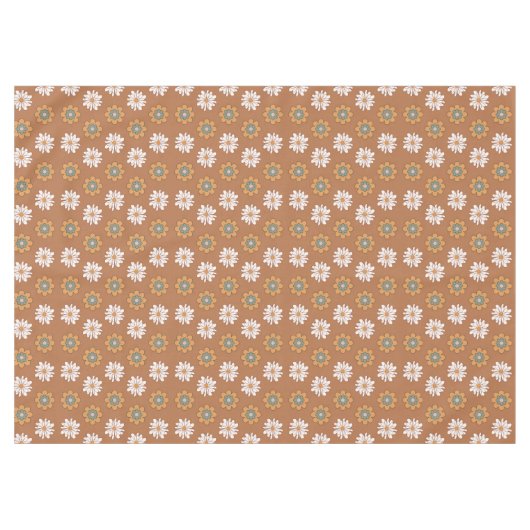 Nappe Copper Floral Tablecloth Pastel Boho Dining Style (Devant (Horizontal))