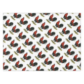 Nappe Coq Rouge Noir BB Jeu Américain (Devant (Horizontal))