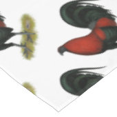 Nappe Coq Rouge Noir BB Jeu Américain (Angle)