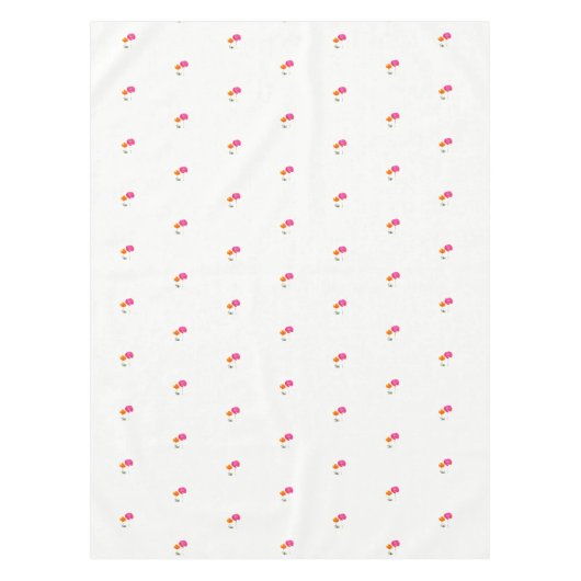 Nappe coquelicot rose et orange avec tige (Devant)