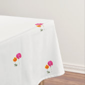 Nappe coquelicot rose et orange avec tige (In Situ)