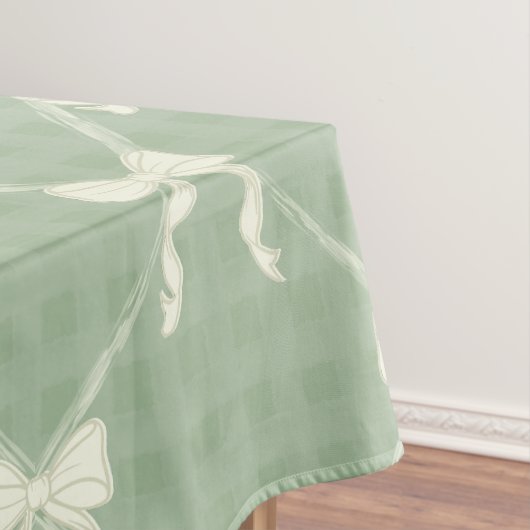 Nappe Coquette Bows Gingham Pattern Cream Sage Green (In Situ)