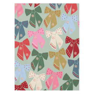 Nappe Coquette des vaches de Noël rétro