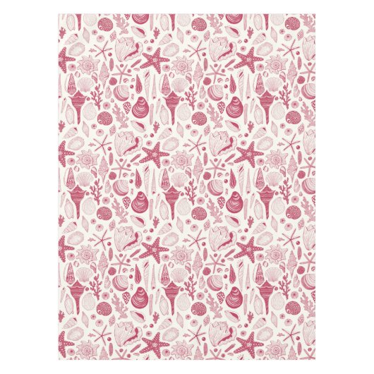 Nappe Coquillages à Viva Magenta - Couleur de l'année 20 (Devant)