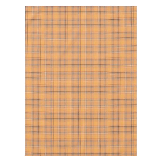 Nappe Corail, orange, tartan brun. (Devant)