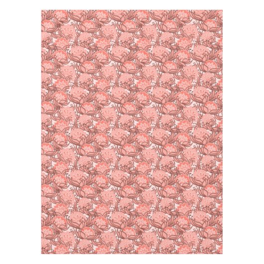Nappe Corail vibrant motif floral (Devant)
