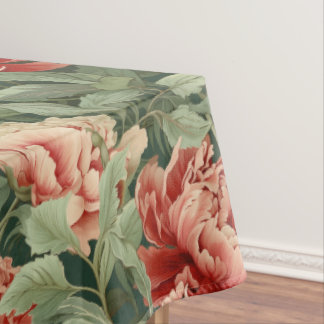 Nappe Corail vintage et Jardin de pivoine blush