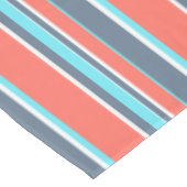 Nappe Corail vivant, bandes bleues et grises (Angle)