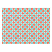 Nappe Coral et damier cercle Aqua (Devant (Horizontal))