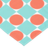Nappe Coral et damier cercle Aqua (Angle)