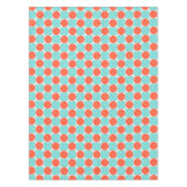 Nappe Coral et damier cercle Aqua (Devant)