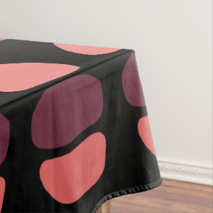 Nappe Coral rose rose tendance Artsy géométrique noir