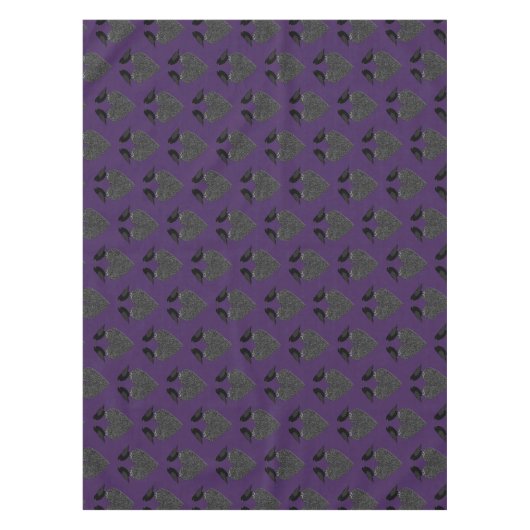 Nappe Corbeaux gothiques et Cœur noir (Devant)