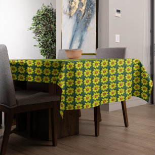 Nappe Coréopsis jaune et bronze Motif floral
