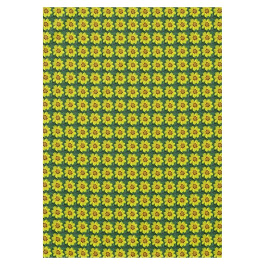 Nappe Coréopsis jaune et bronze Motif floral (Devant)
